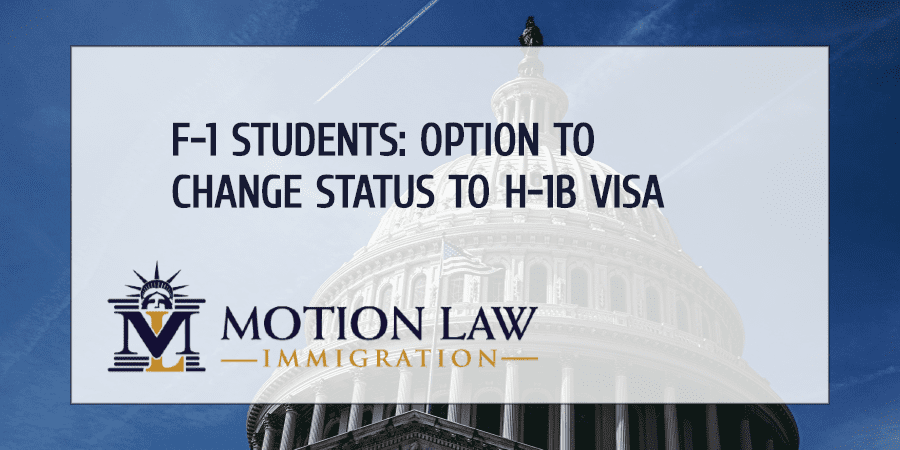 Option for students to remain in the US with H-1B Visa