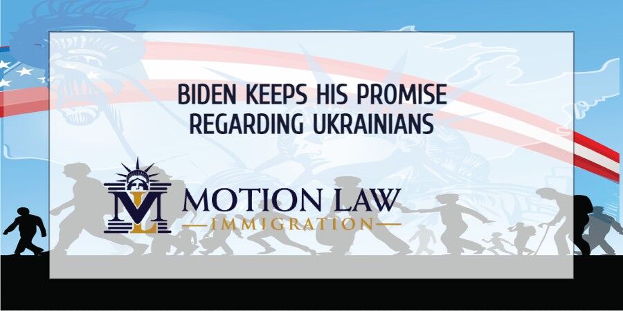 Biden admits as many Ukrainians as promised