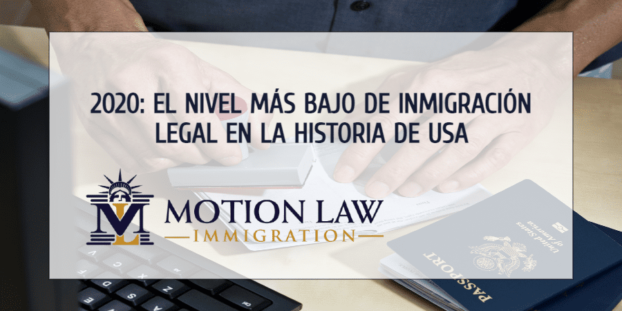 El 2020 es el año con el nivel más bajo de inmigración legal en los Estados Unidos