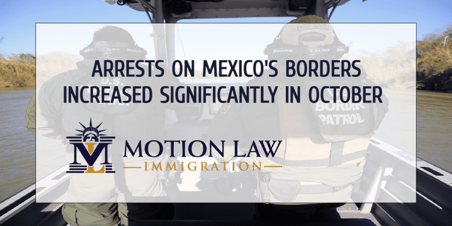 Undocumented immigrant arrests at the borders increased in October