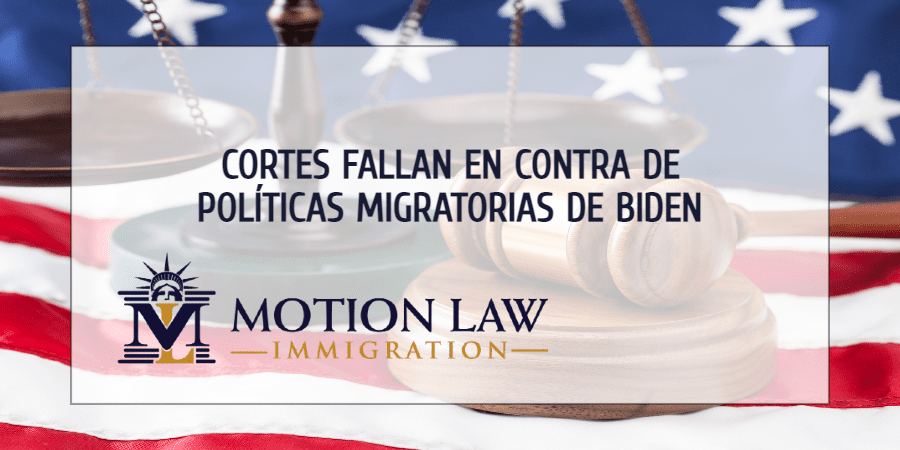 Varias cortes intervienen en los planes migratorios de Biden