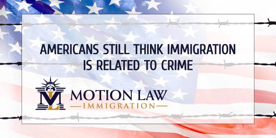 Poll shows that 42% Americans think immigration is related to crime