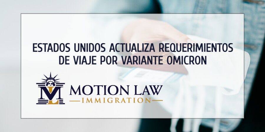 Nuevas condiciones de viaje con la llegada de la variante OMICRON