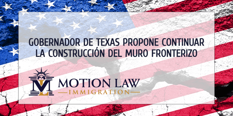 Gobernador de Texas planea construir el muro fronterizo