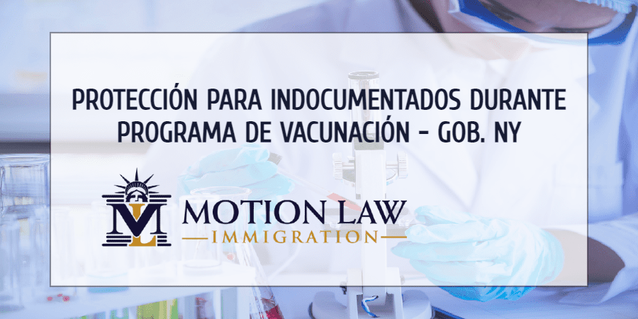 Gobernador de NY envía carta al HHS para proteger a indocumentados durante sesiones de vacunación