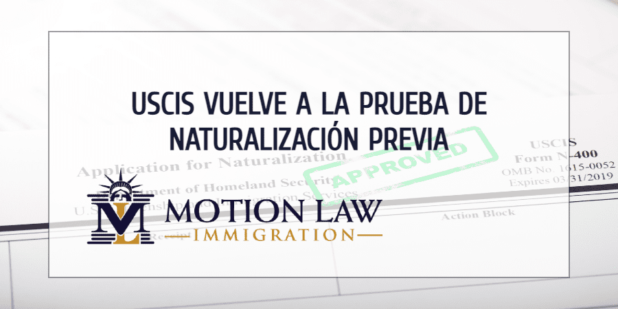 El USCIS vuelve a usar la versión del 2008 de la prueba de naturalización