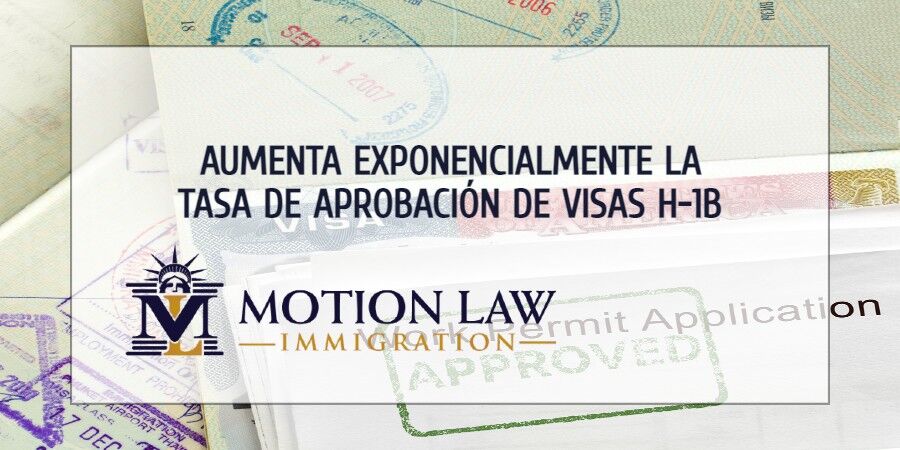 La tasa de aprobación de visa H-1B más alta en una década