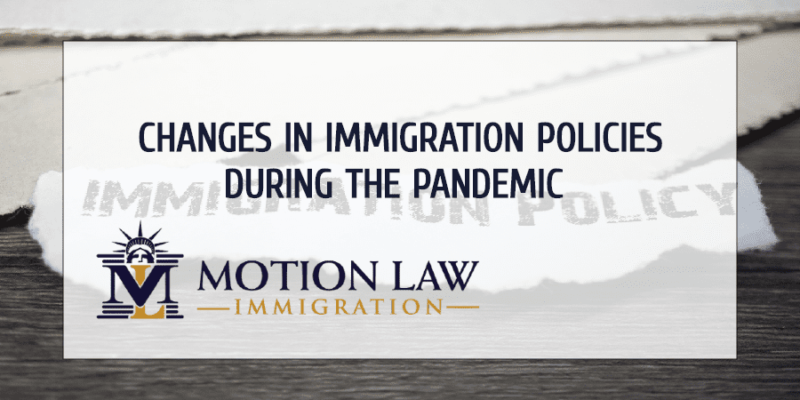 Current changes in immigration due to Coronavirus pandemic