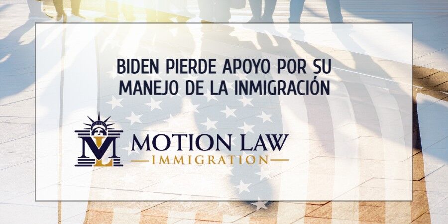 Sigue bajando el apoyo del público hacia los planes migratorios de Biden