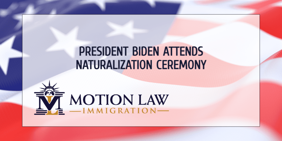 President Biden celebrates with newly naturalized citizens