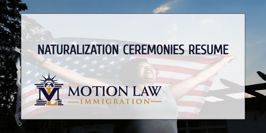 Naturalization Ceremonies after massive Coronavirus outbreak