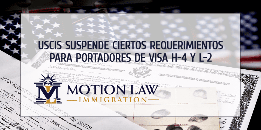 USCIS suspende requerimientos biométricos para renovar visas H-4 y L-2