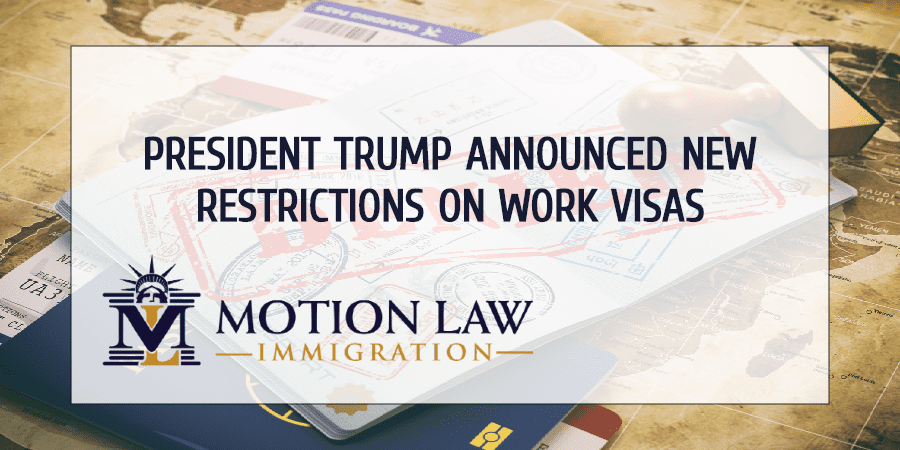 Trump suspends Work visas issuance for the rest of the year